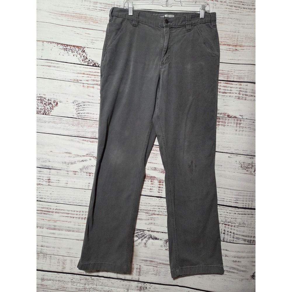Carhartt Rugged Flex Relaxed Fit Canvas Work Pants Gray 34x31 Mens